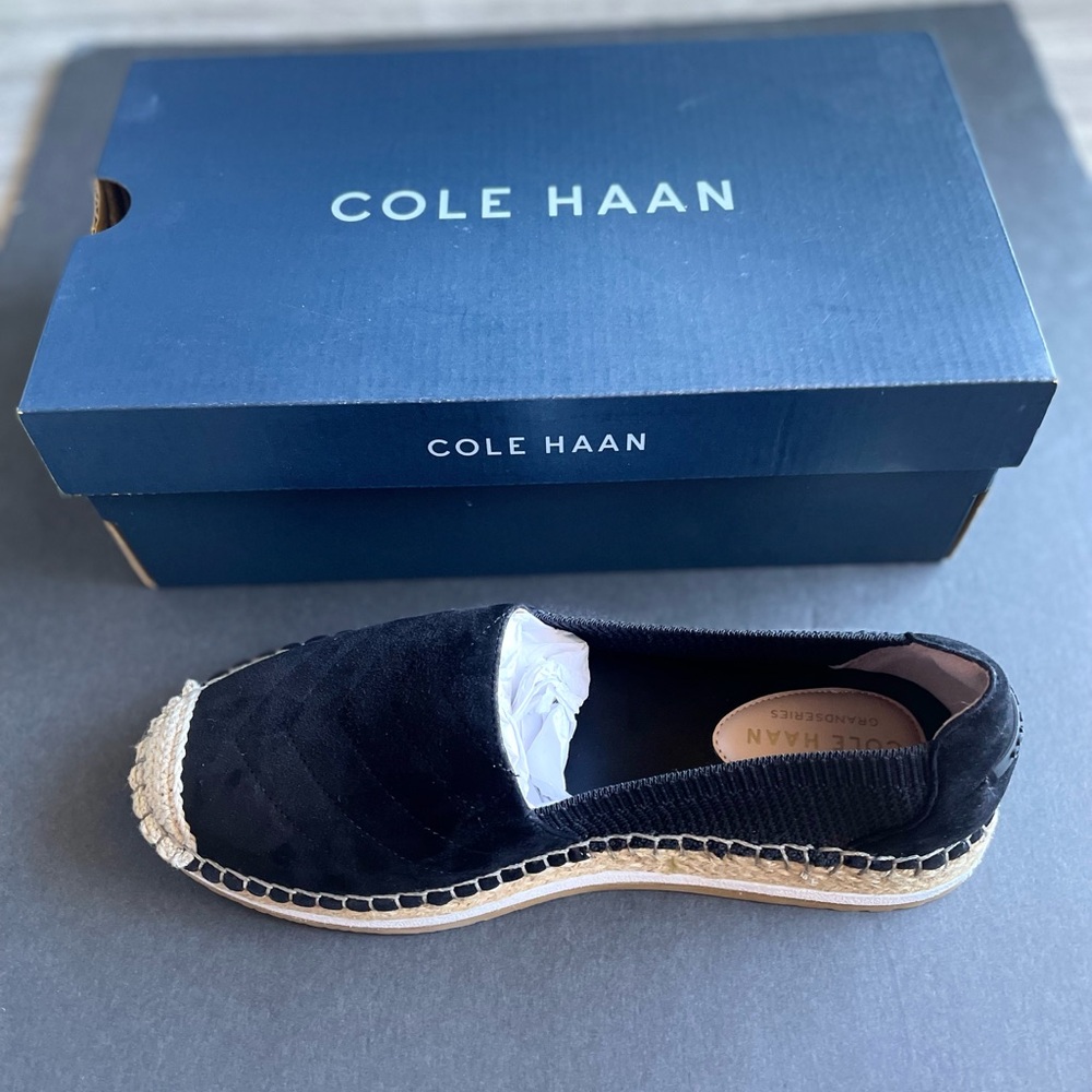 Cole Haahn canvas espadrilles shoes. Never been worn brand new in original box.